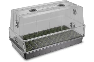 AC Infinity Large Humidity Dome, Heavy-Duty Germination Kit with 3 mm Thickest Clear Dome, Sturdy Drip Tray, 6x12 Cell Seedling Tray, Vented Height Extension Panels, for Seed Starting, Cloning Plants
