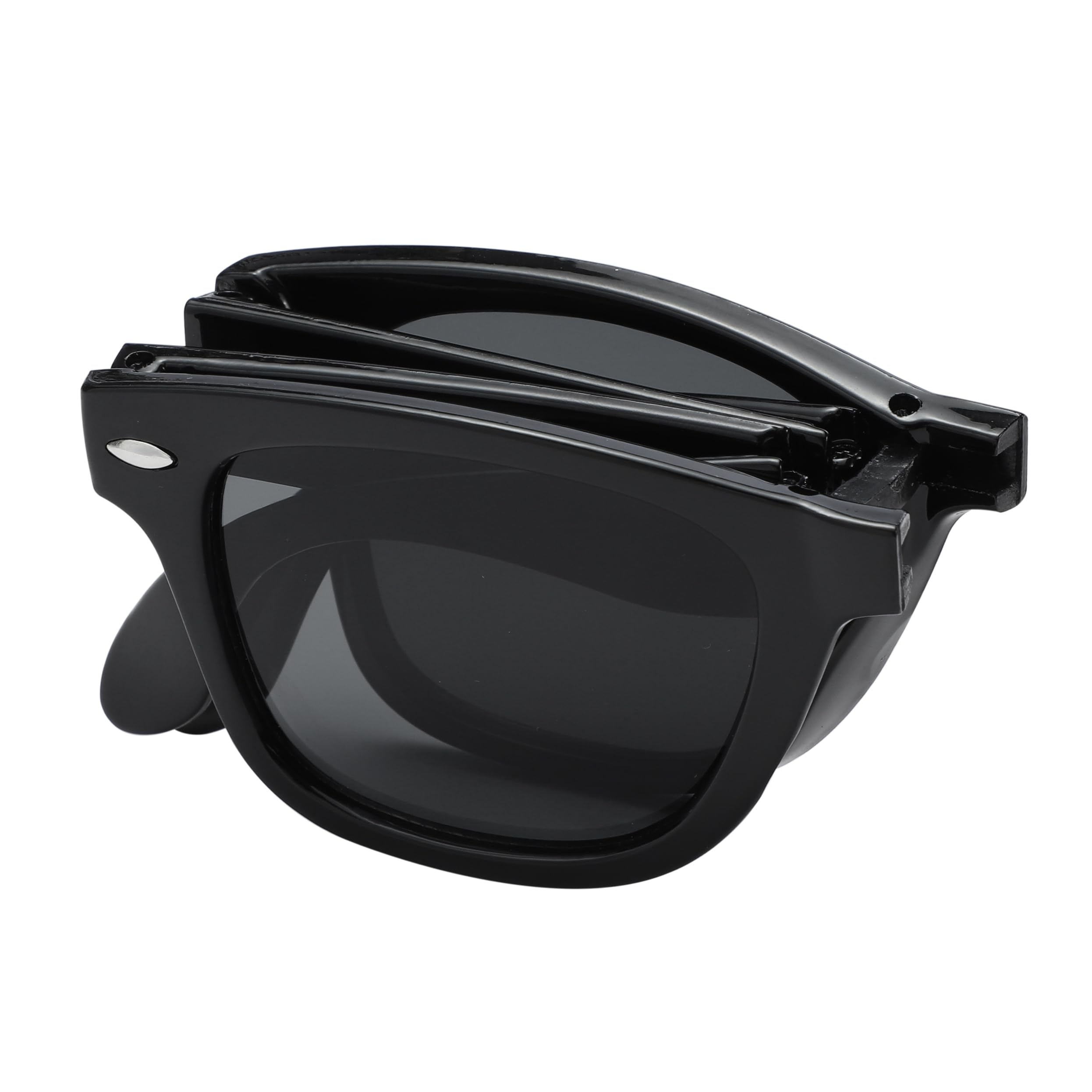 Komonee Bendz Drifter Sunglasses Black UV400 Protection Classic Foldable Style Retro Sun Shades Eye Glasses Unisex For Men Women Cycling Sports Fishing Travel – Lightweight Frame Fashion Eyewear