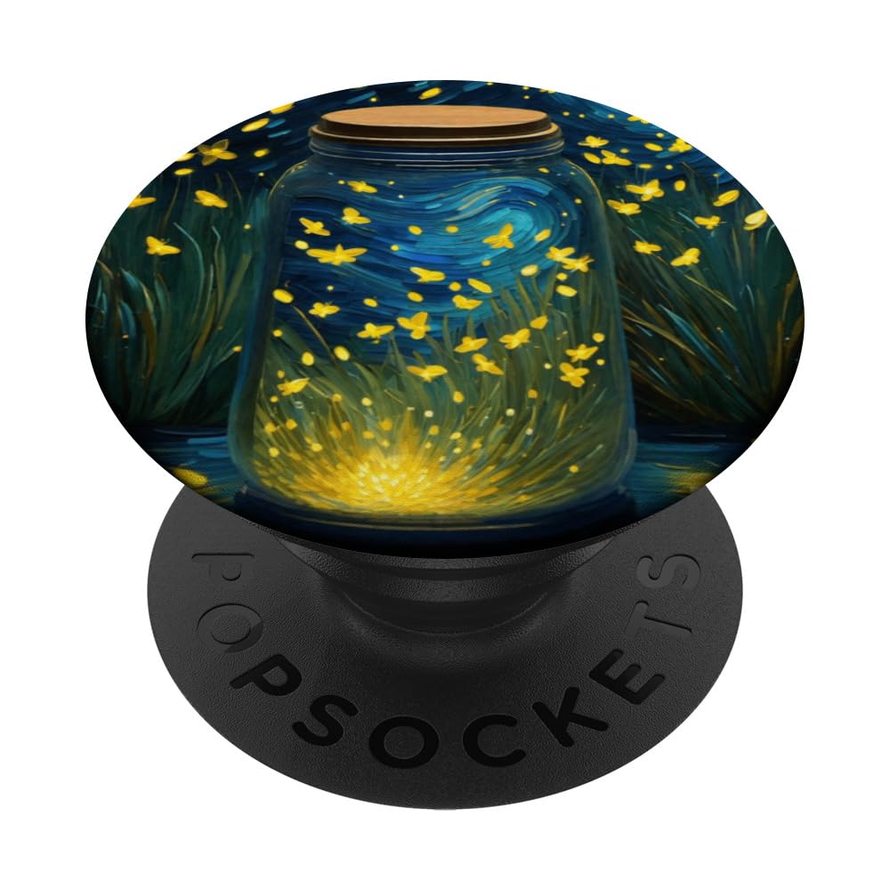Mystical Fireflies Nostalgic Nature Hiking Camping Product PopSockets Swappable PopGrip
