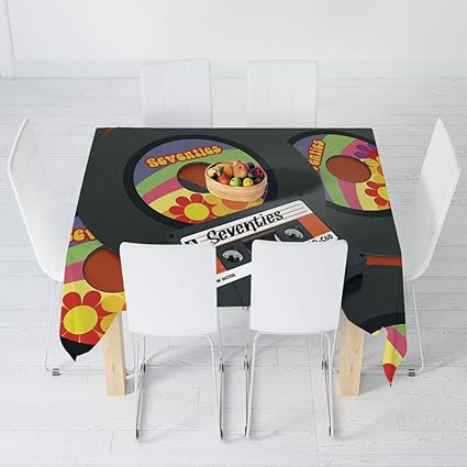 Amazon Com Tecbillion No Fading Tablecloth 70s Party Decorations