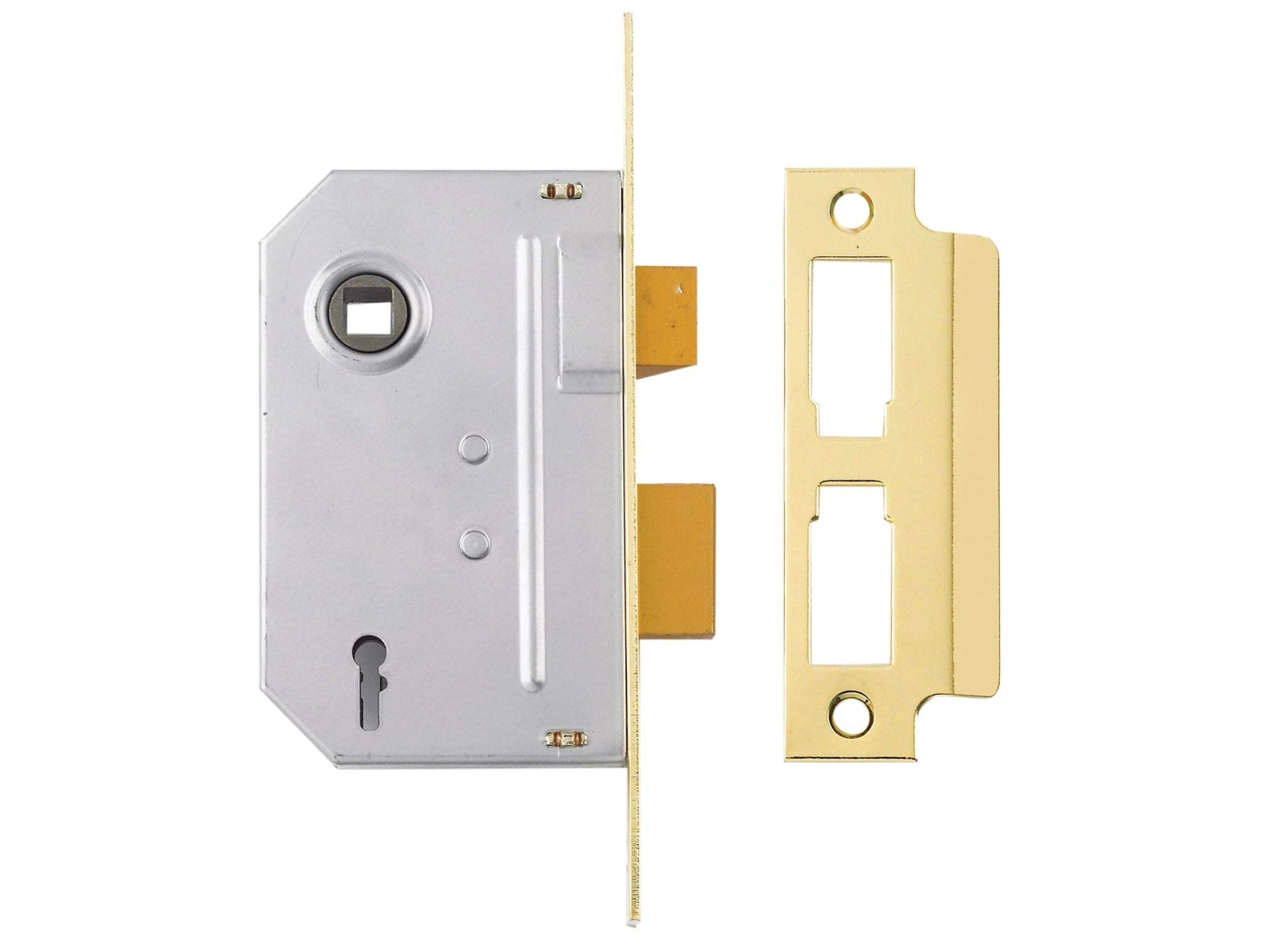 Yale Locks PM246PB25 Internal 2 Lever Mortice Sash Lock 67mm 2.5-inch - Polished Brass Finish