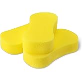 鶹 Basics Jumbo Sponges for Car Cleaning, Bodywork & Windows, Large, Pack of 3, Yellow