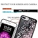Caka iPhone 8 Plus Case, iPhone 6 Plus 6S Plus 7 Plus Glitter Case for Women Girls Bling Flowing Liquid Sparkle TPU Black Case for iPhone 6 Plus 6S Plus 7 Plus 8 Plus (Rose Gold)