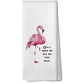 shiviody Funny Flamingo Kitchen Towels - Humorous Flamingo Lover Dish Towels Gifts for Women Men, Sarcastic Decorative Absorbent Dishcloths Hand Towels for Bathroom Kitchen Decor 16x24 Inches