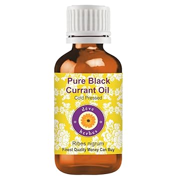 Deve Herbes Pure Black Currant Oil (Ribes nigrum) Therapeutic Grade Cold Pressed 30ml