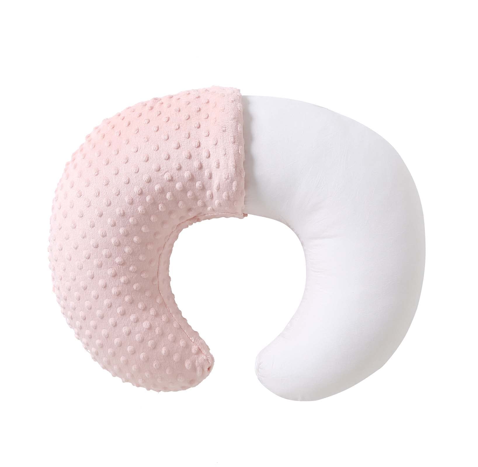 Photo 1 of QUENESS Nursing Pillow and Positioner, Breastfeeding, Bottle Feeding, Baby Sitting Support with Removable Ultra Soft Cover, Tummy Time Support for Baby Boys and Girls (Lightpink)