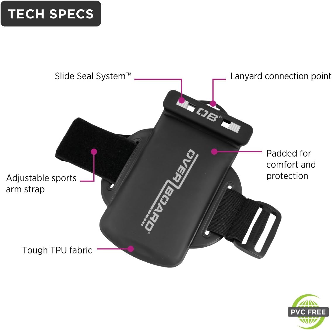Overboard Waterproof Pro-Sport Arm Pack, Black: Sports & Outdoors