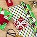 Hallmark Reversible Christmas Wrapping Paper (2 Rolls, 60 sq. ft. ttl) Modern Santa, Retro Christmas Trees, Stripes