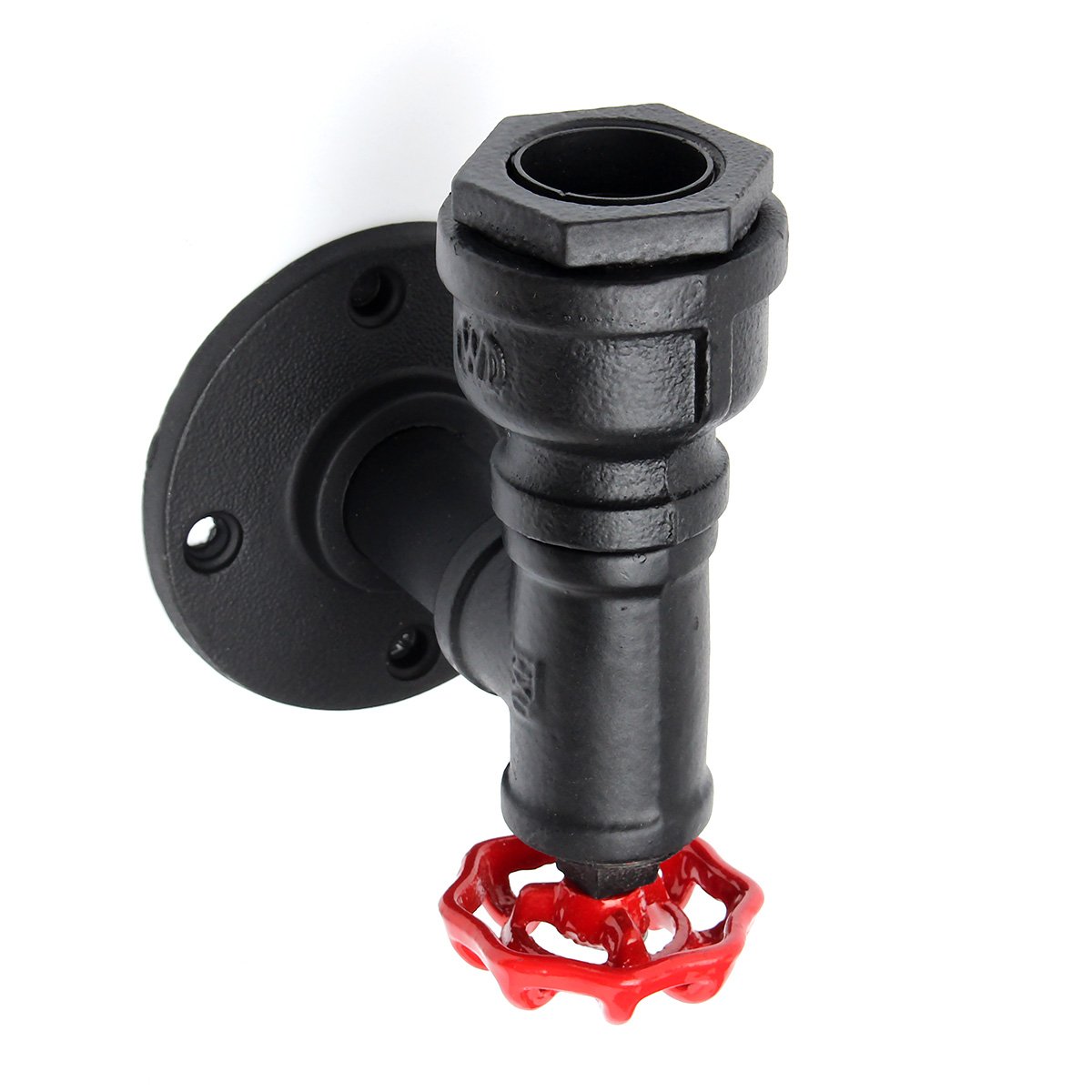 Jeteven Wandlampe E27 Lampefassung Metall Vintage Wandleuchte Retro Industriell loft Stil für Büro Korridor Restaurant Keller Untergeschoss usw, Max. 60W (Schwarz B)