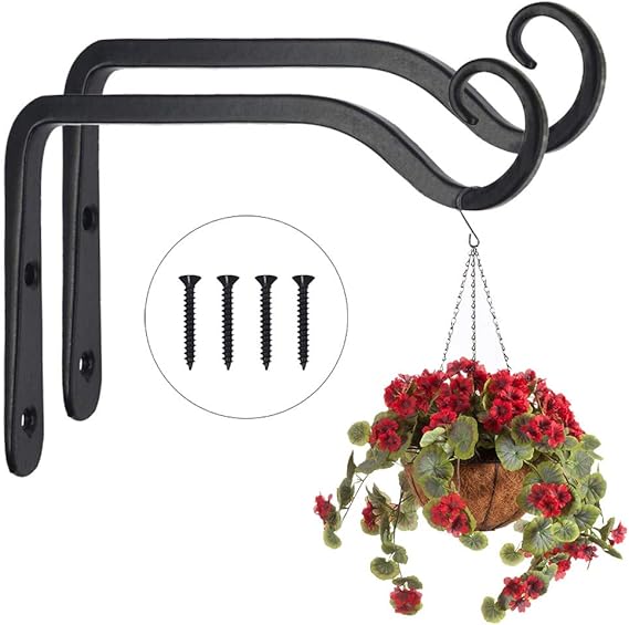 2 Ganci Da Parete In Ferro Per Appendere Piante E Lanterne – Supporto Decorativo Per Esterno E Interno - 4