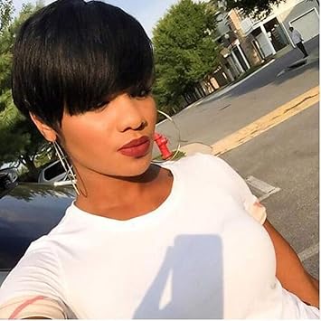 Amazon Com Synthetic Lace Front Wig Kinky Straight Style Layered