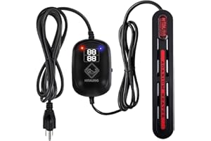 HiTauing Submersible Aquarium Heater,300W/500W Fish Tank Heater with Over-Temperature Protection and Anti-Dry Burn for Marine Saltwater and Freshwater