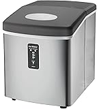 Ice Machine - Portable, Counter Top Ice Maker MachineTG22 - Produces 26 lbs Of Ice Per 24 Hours - Stainless Steel - By ThinkGizmos (trademark protected)