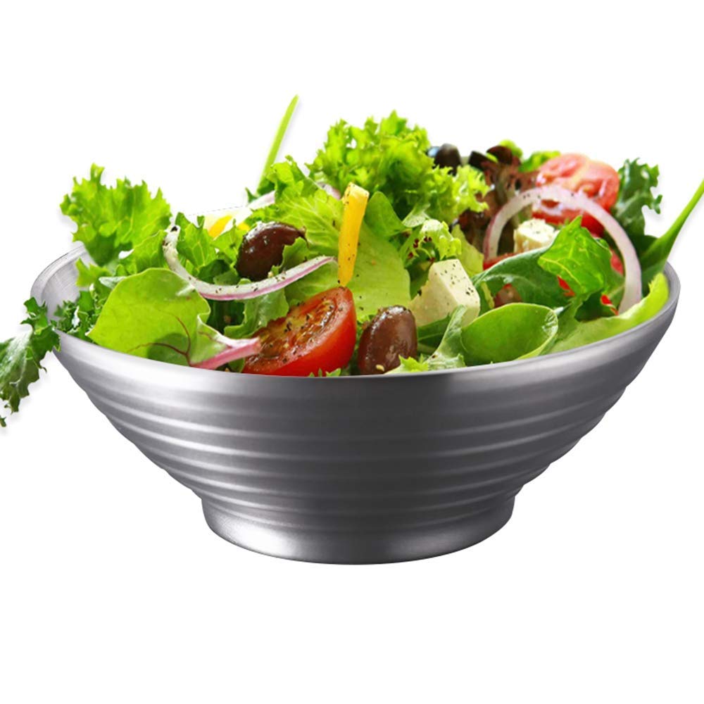 Ensaladera de acero inoxidable De múltiples fines Tazón de servir ...