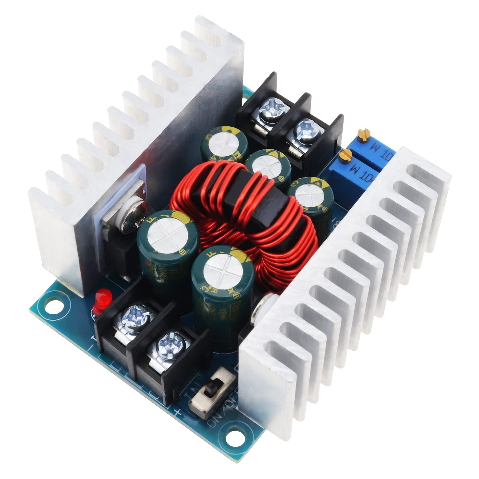 2-Pack 20A 300W DC-DC Buck Converter - Adjustable Step Down Voltage Module, 6-40V Input To 1.2-36V Output, Constant Current Power Supply