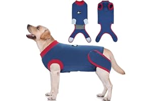 IDOMIK Dog Recovery Suit After Surgery,Breathable Dog Surgery Recovery Suit for Female Male Dogs Cats,Dog Surgical Onesie for Spay Neuter Surgery,E-Collar Cone Alternative Anti-Licking Abdominal Wound