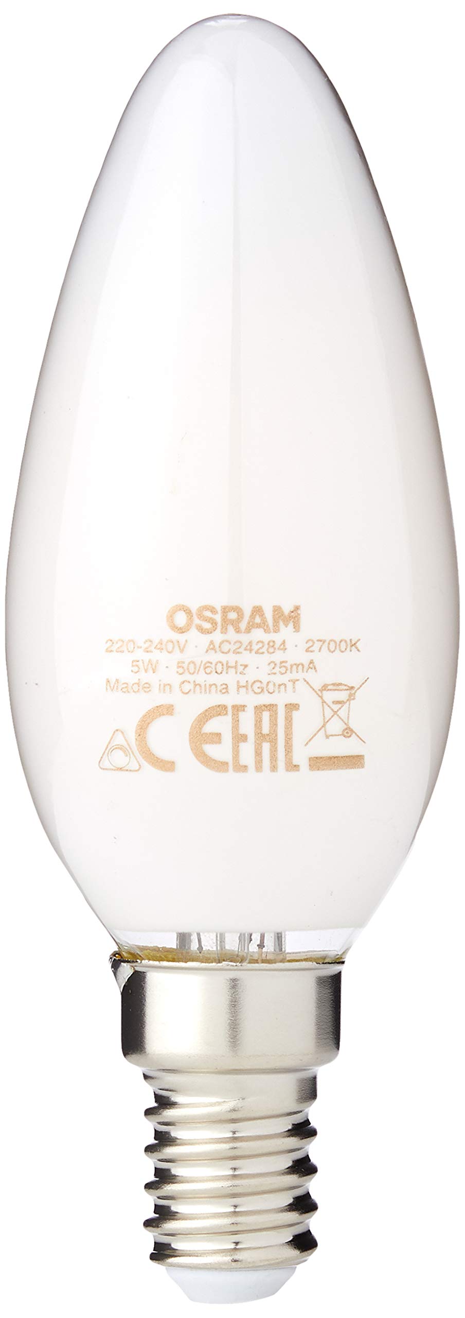 OSRAM Pack of 10 x LED lamp | Base: E14 | Cool White | 4000 K | 5.50 W | Replacement for 40W | LED Base Classic B