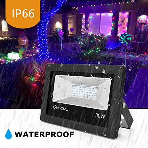 image for Onforu 2 Pack 30W UV LED Black Light, Ultraviolet Outdoor Flood Light 