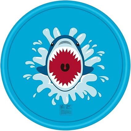 Amazon Com Splash Pad 67 In Shark Sprinkler Play Mat Perfect
