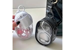 2PCS Portable Cable Organizer Box - Transparent PVC Travel Tech Pouch with Zipper for Chargers, Headphones, and Data Cables -