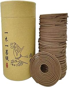 Taotenish 120pcs/box Spiral Incense Coils Buddhist Incense Natural Spiral Coil Incense - Sandalwood