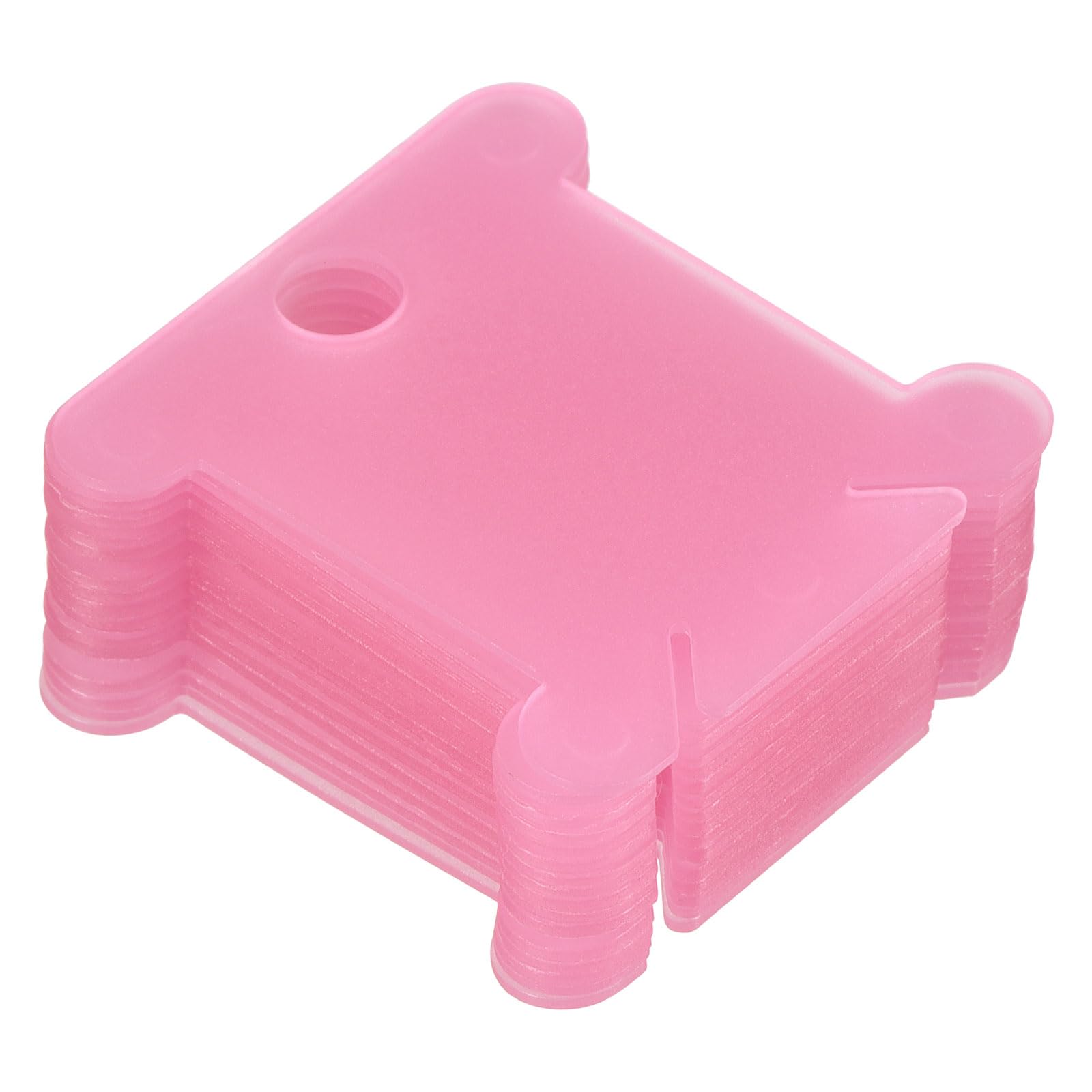 PATIKIL Plastic Floss Bobbins, 300 Pack Thread Cards Cross Cotton for Craft DIY Sewing Storage Case Embroidery, Pink