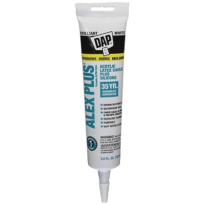 Dap 18128 Alex Plus Acrylic Latex Caulk Plus Silicone 5.5-Ounce 3 Pack