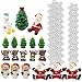 JUNKE 39 PCS Miniature Great Deal Christmas Miniature Ornament Kit DIY Fairy Garden Dollhouse