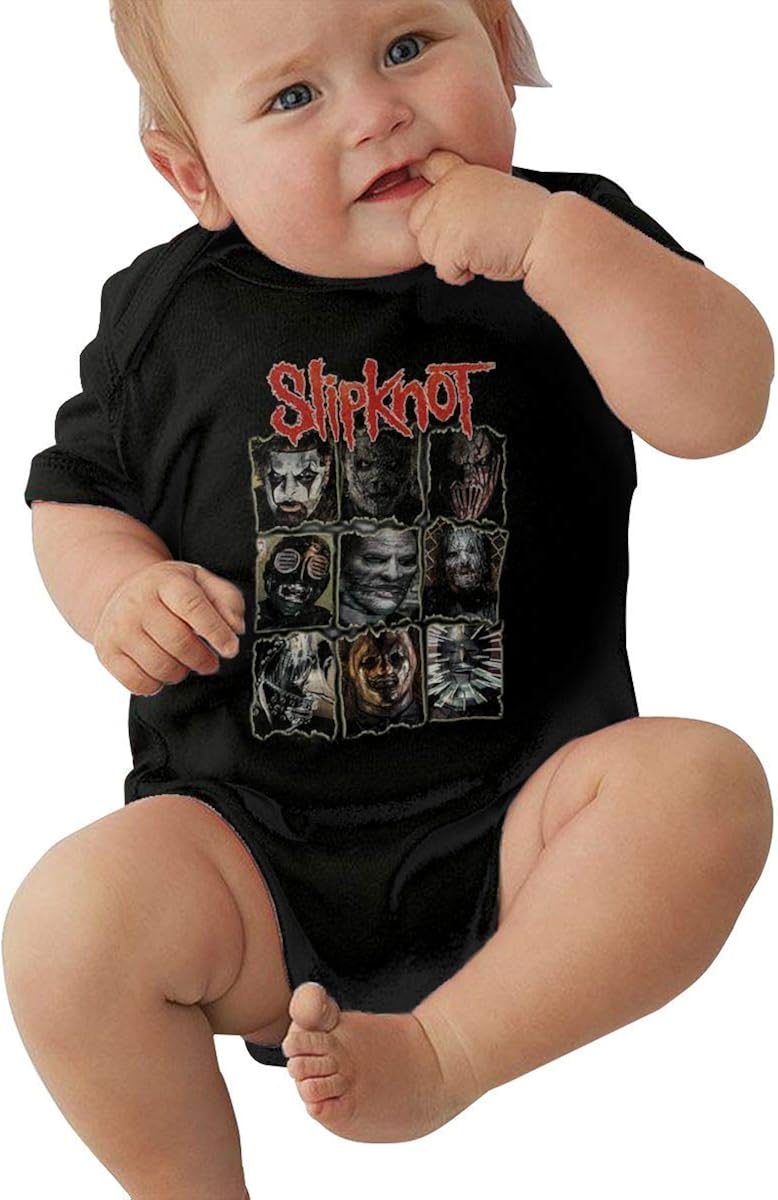Thomacgaona Slipknot Summer Funny Black Round Neck Short Sleeve Baby Bodysuit Baby Boys Bodysuits One Piece Suits Ourvagabondstories Com