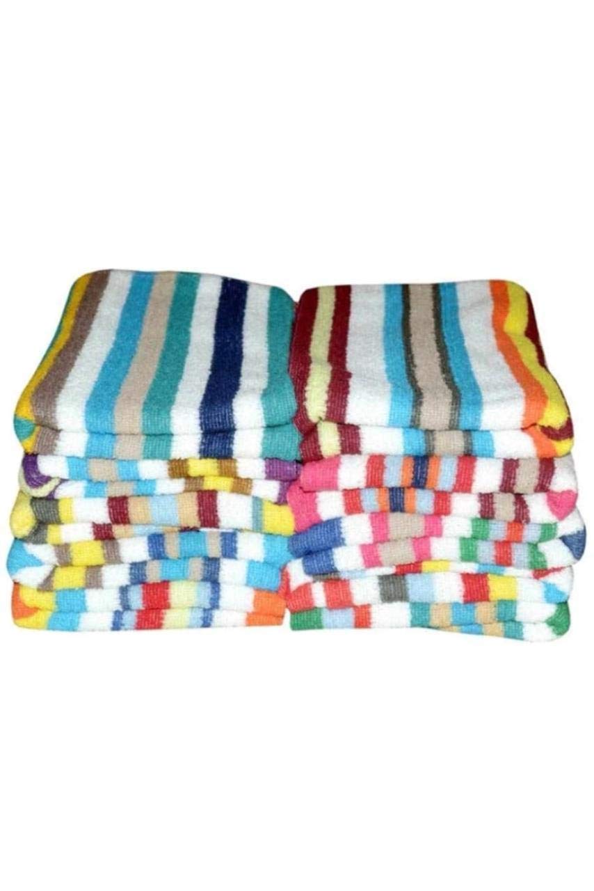 Kunj handloom Multipurpose use Hand Towel Set 450 GSM (Pack of 12) Size 14 * 24 inches Amazon