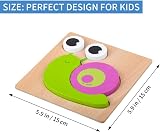 DUDUFLY Wooden Puzzles for Toddlers 1-3 Years Animals Vehicles Gift view 3