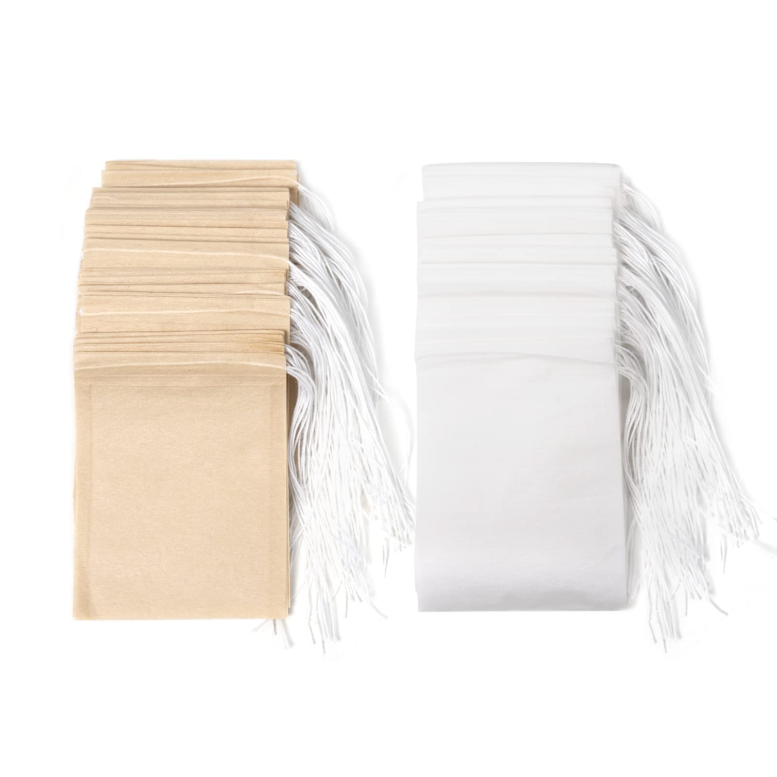 200PCS Disposable Tea Filter Bags, Carehabi Empty with Drawstring, for Loose, Muslin Bag (6 x 8 cm) (200PCS)