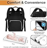 Lekebaby Nappy Changing Bag Backpack with Mat & Stroller Straps Arrow Print view 6