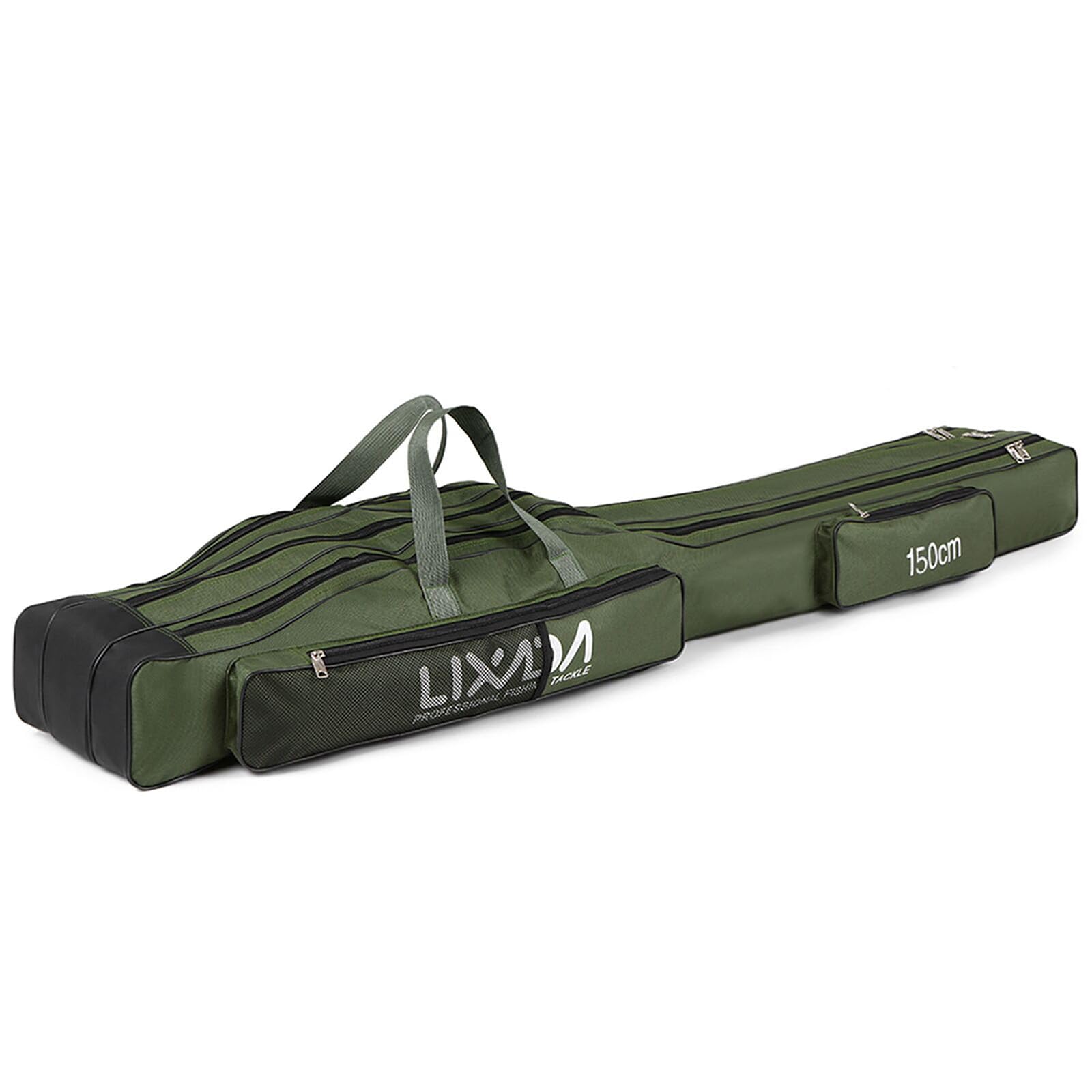 Lixada Fishing Rod Bags, 130 cm/150 cm Portable Trolley Bag Three Layers Folding Fishing Rod Bag Reel Tackle Tool Carry Case Carrier Travel Bag