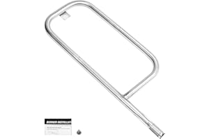 Barbqtime 304 Stainless Steel Grill Burner Replacement for Weber Q200 Q220 Q2000 Q2200 396000 396001 396002 566002 53060001 54060001, 20.5 Inch Gas Grill Burner Tube Parts for Weber 41862 69956 60041