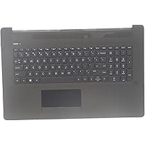HP 17 Laptop Upper Case Palmrest Assembly With Backlit Keyboard - L22749-001 Replacement Part
