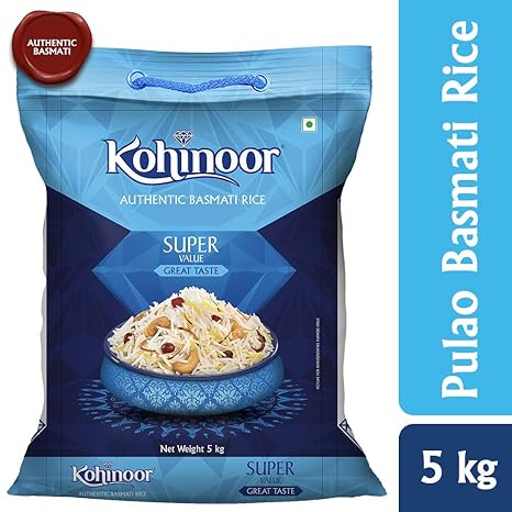 Kohinoor Super Value Basmati Rice, Blue, 5kg