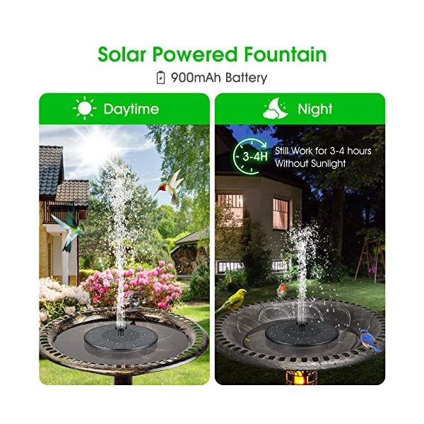 Gocheer Upgraded Solar Fountain, 3.5W 9V Bird Bath Water Pump Free-Standing Floating Solar Powered Fountain Pump with…
