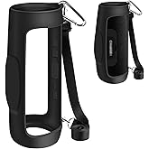 Silicone Case Cover for Charge 4 Portable Waterproof Wireless Bluetooth Speaker, Travel Gel Soft Skin,Waterproof Rubber Carrying Pouch with Strap(Black)