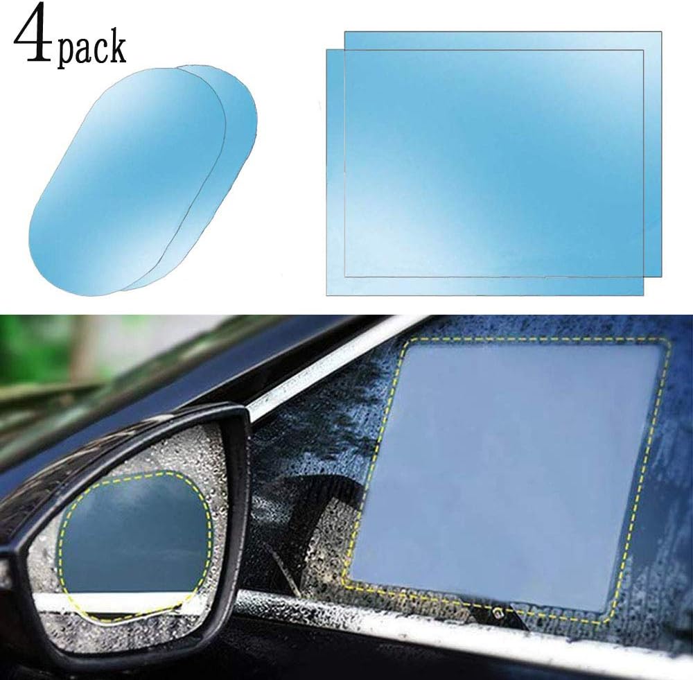 Rainproof Snowproof Car Rear View Mirror Film, HD Clear Anti-Fog Nano Coating waterproof Films Anti-scratch Protector for Car Mirrors Side Windows