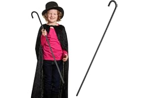 Holibanna Plastic Black Crutch Dance Cane Prop for Party Decoration and Cosplay 1920s Theme Accessory