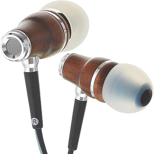 Symphonized NRG 3.0 Earbuds Headphones, Wood in-Ear Noise-isolating