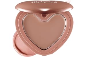 lilybyred Luv Beam Cheek Balm | Heart-Shaped Korean Cream Blush, Semi-Matte Finish, Long-Lasting, Blendable & Buildable, Soft Creamy Texture, Lightweight, Natural Flush, 0.12 oz. (15 Nutty Beam)