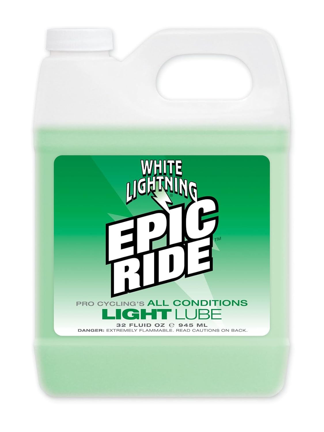 White Lightning Epic Ride All Conditions Light Bicycle Chain Lube 32oz
