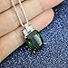J.MOSUYA 925 Sterling Silver Plated Jewelry Set For Women, Swarovski Element Crystal Earring Necklace Set Emerald, Size 8
