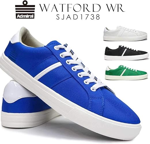 Amazon アドミラル スニーカー ワトフォード Wr Sjad1738 キャンバス メンズ レディース 撥水加工 レインシューズ Watford Wr 0101 0102 0501 0601 Admiral アドミラル スニーカー