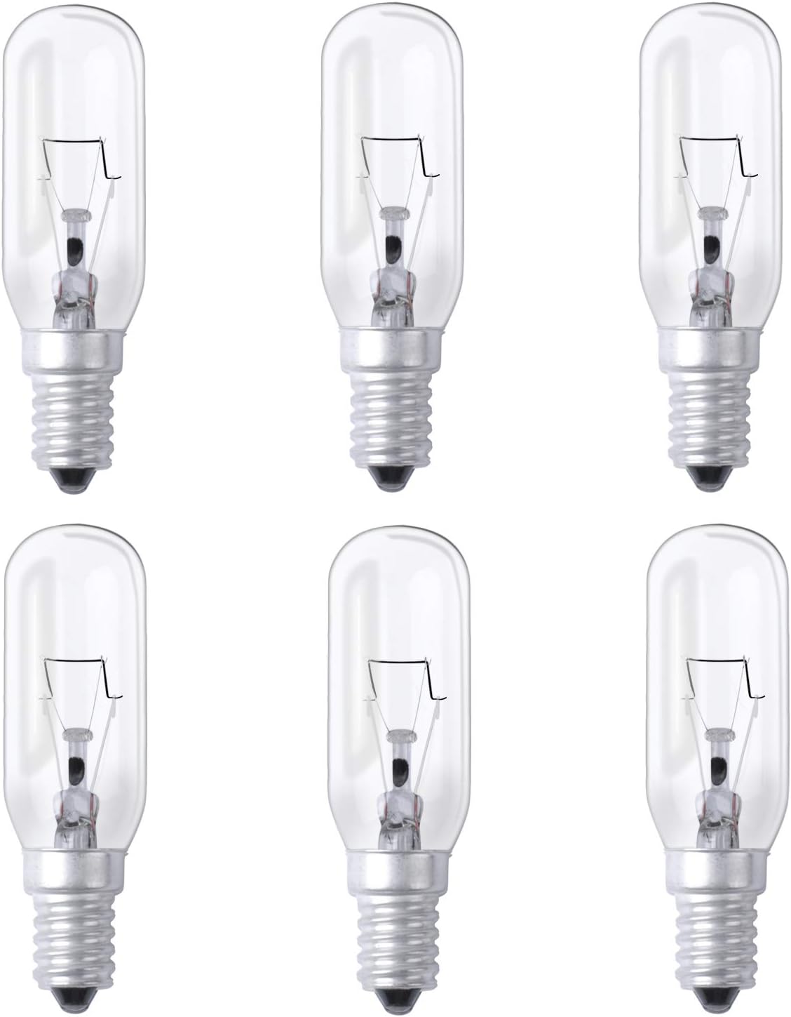 Cooker Hood Bulbs, E14 SES Appliance Lamp Tubular Shape, 40 W, 240V by