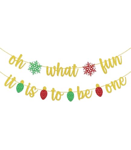 MEHOFOND Hintergrund „Oh What Fun It Is To Be One“ – 240x180 Cm Weihnachts-Geburtstags-Banner | Mit Weihnachtsmann, Baum, Schneemann