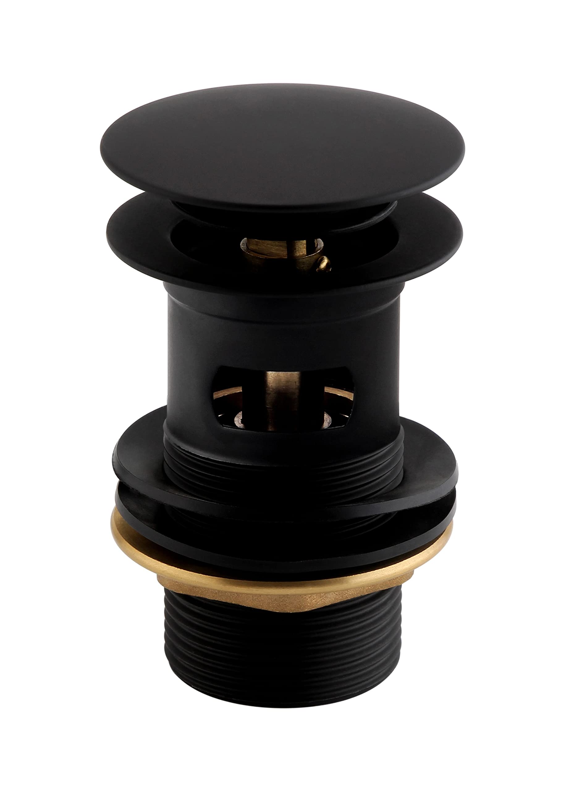 Bristan W BASIN04 BLK Round Basin Clicker Waste Slotted, Black