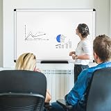 VIZ-PRO Dry Wipe Whiteboard 90 x 60 cm with Aluminium Frame and Pen Tray view 7
